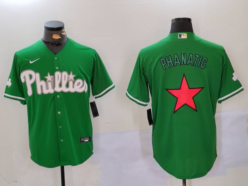Men Philadelphia Phillies Blank Green Game 2024 Nike MLB Jersey style 9122->indianapolis colts->NFL Jersey